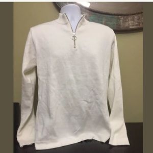 Men’s Zara Mock Neck Half Zip Sweater Large A4